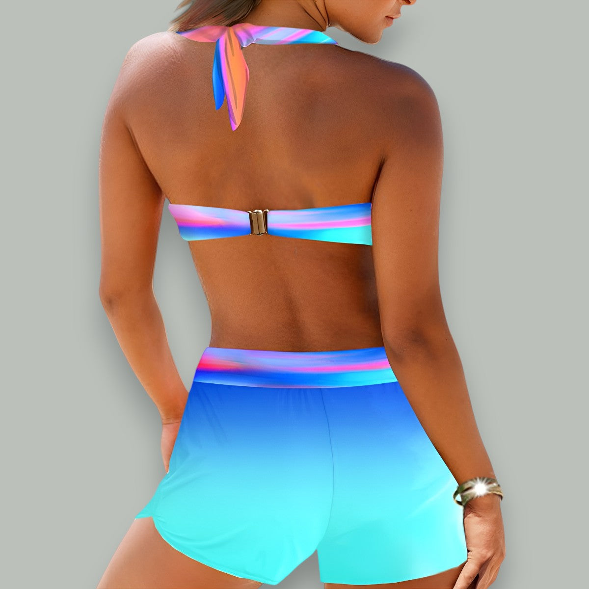 Xanthe™ | Färgglad högmidjad bikini